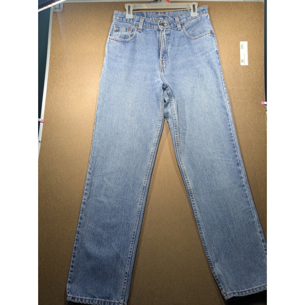 Vintage Levis 560 Loose Fit Straight Leg Jeans Light Wash Made in USA 11 JR M